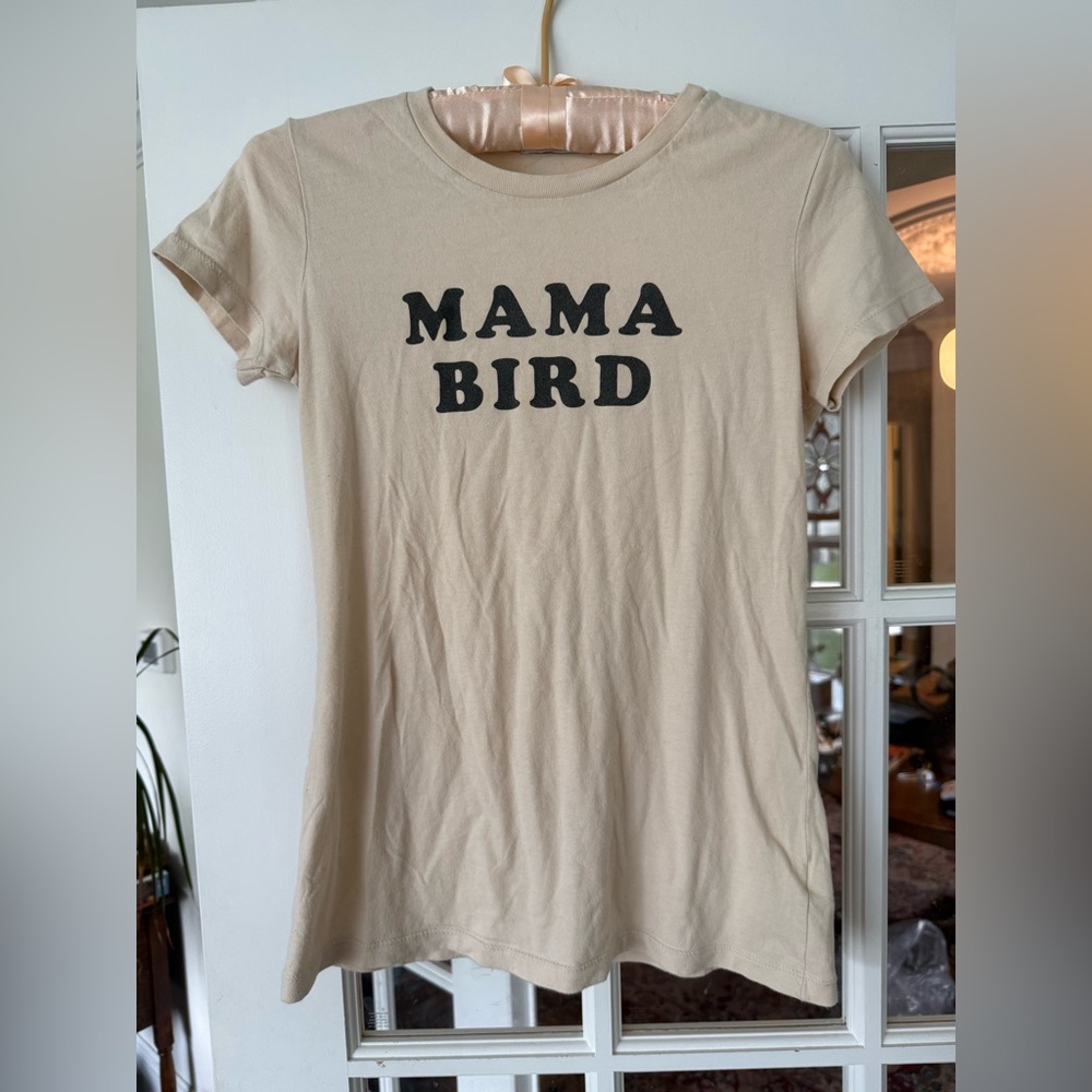 Mama Bird Beige Graphic Tee from The Bee & the Fox
